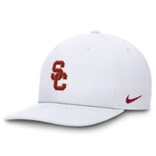 USC Trojans Nike White SC Interlock Dri Fit Sideline Pro Stuctured Square Bill Hat